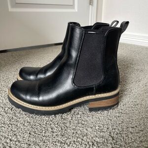 Black Leather Ankle Boots
